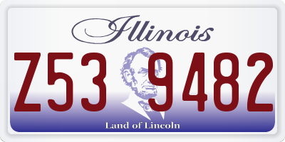 IL license plate Z539482