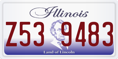 IL license plate Z539483