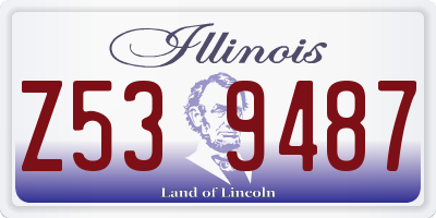 IL license plate Z539487