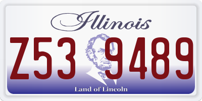 IL license plate Z539489