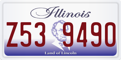 IL license plate Z539490