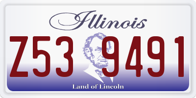 IL license plate Z539491