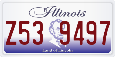 IL license plate Z539497