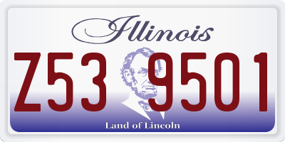 IL license plate Z539501