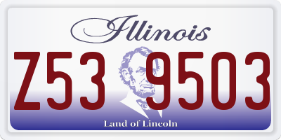 IL license plate Z539503