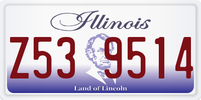 IL license plate Z539514