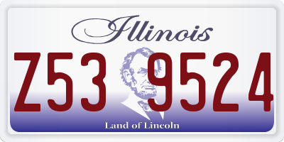 IL license plate Z539524