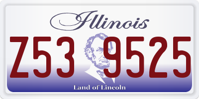 IL license plate Z539525
