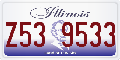 IL license plate Z539533