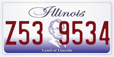 IL license plate Z539534