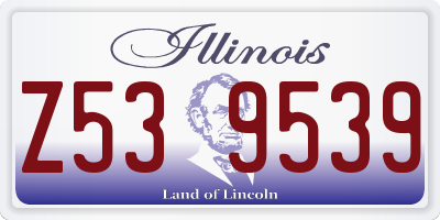 IL license plate Z539539