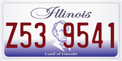 IL license plate Z539541