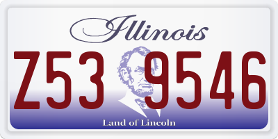 IL license plate Z539546