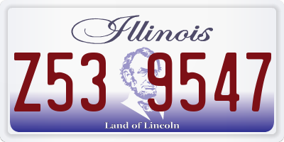 IL license plate Z539547