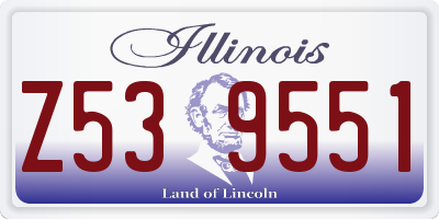 IL license plate Z539551