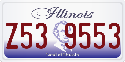 IL license plate Z539553