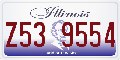 IL license plate Z539554
