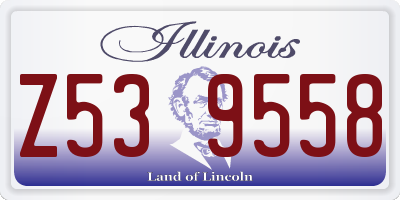 IL license plate Z539558
