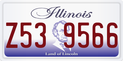 IL license plate Z539566