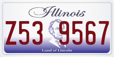 IL license plate Z539567