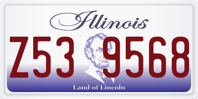 IL license plate Z539568