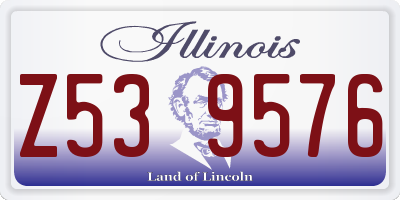 IL license plate Z539576