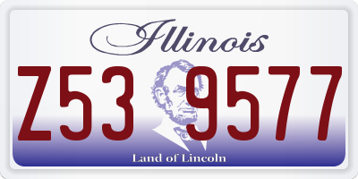 IL license plate Z539577