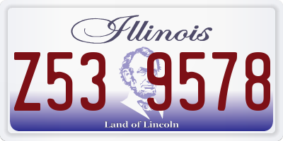 IL license plate Z539578