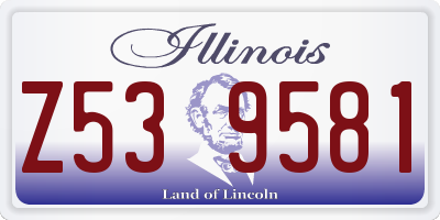 IL license plate Z539581
