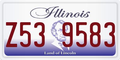 IL license plate Z539583
