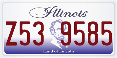 IL license plate Z539585