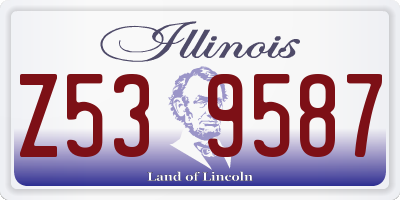 IL license plate Z539587