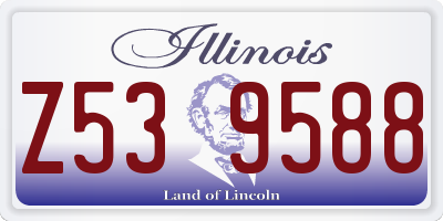 IL license plate Z539588