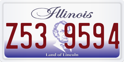 IL license plate Z539594