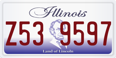IL license plate Z539597