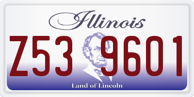 IL license plate Z539601