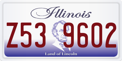 IL license plate Z539602