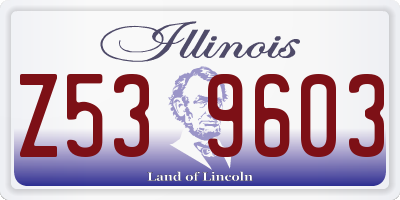 IL license plate Z539603