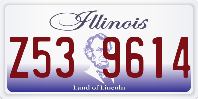 IL license plate Z539614