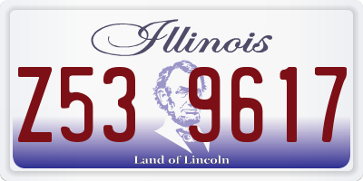 IL license plate Z539617