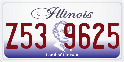 IL license plate Z539625