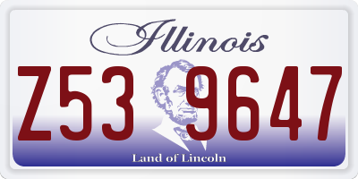 IL license plate Z539647