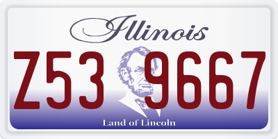 IL license plate Z539667