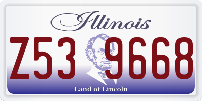 IL license plate Z539668