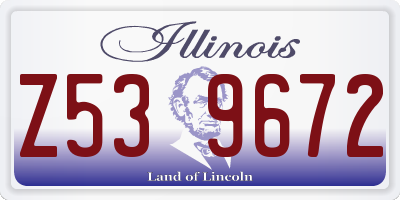 IL license plate Z539672