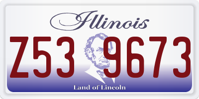 IL license plate Z539673