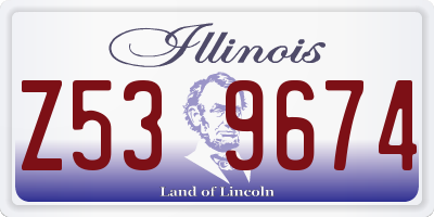 IL license plate Z539674