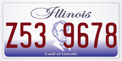IL license plate Z539678