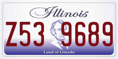IL license plate Z539689