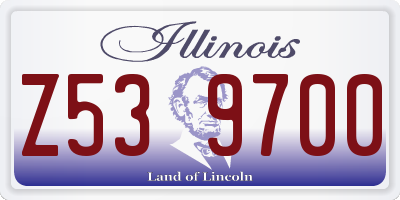 IL license plate Z539700